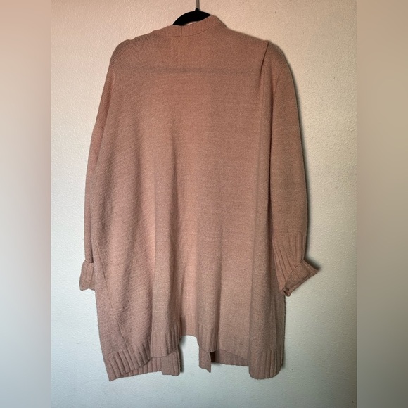 Caslon XxL Cozy Pink Open-Front Sweater - Picture 5 of 5